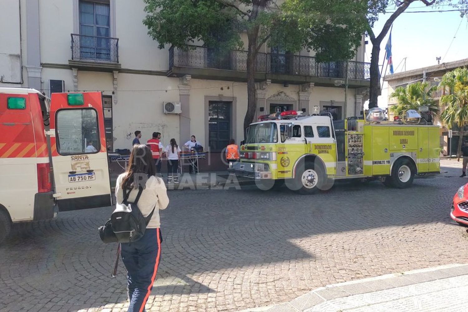 Sirenas y revuelo en el centro de la ciudad: la Junta Municipal de Protección Civil realizó un simulacro en el Colegio San José