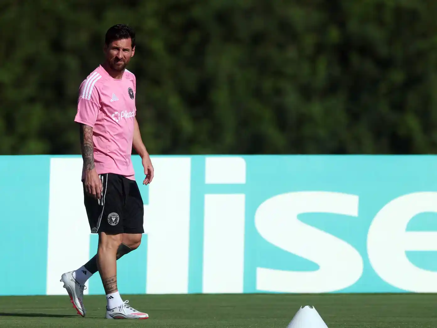Lionel Messi, en el entrenamiento del Inter Miami .Foto: REUTERS/Hannah Mckay