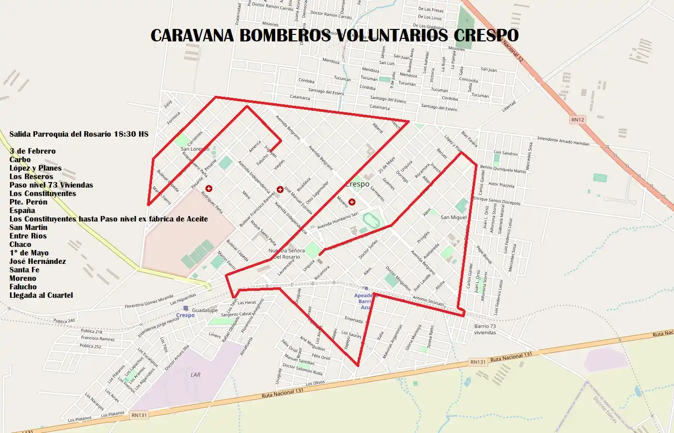 Caravana Día del Bombero Voluntario Nacional