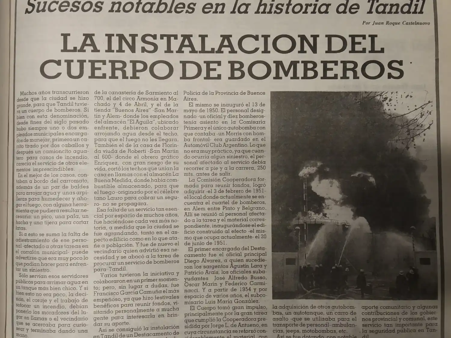 La instalación del Cuartel de Bomberos