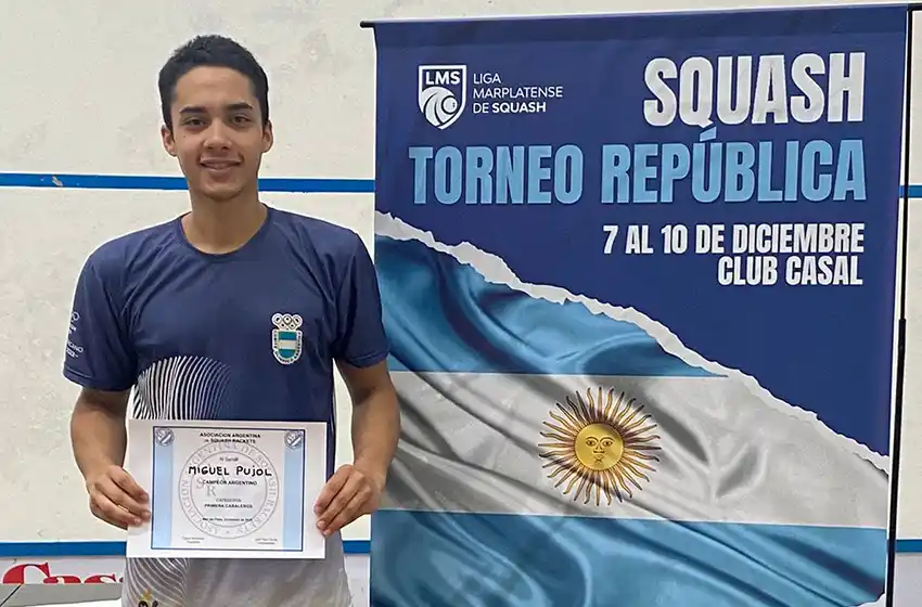 Miguel Pujol, el dueño del squash en el “República” de Mar del Plata