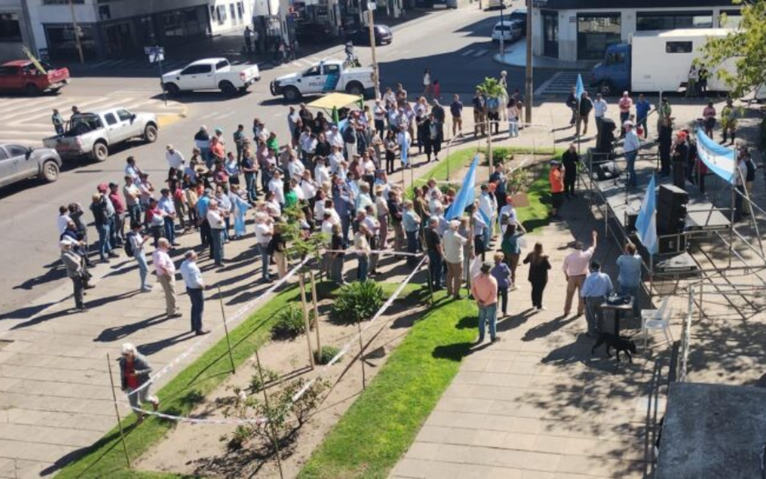 Protesta del campo en Azul