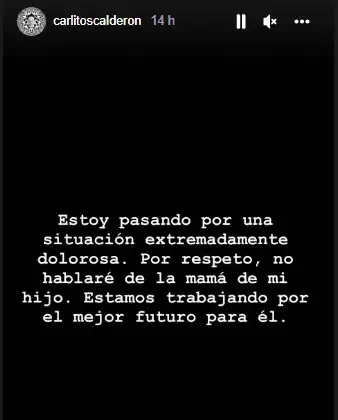 Vanessa Lyon y Carlos calderón trabajan por su hijo. Foto Instagram
