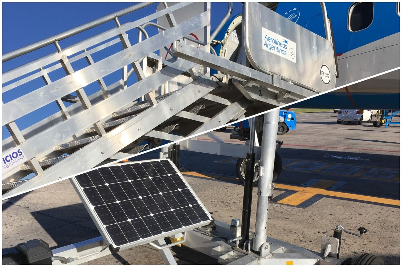 Aerolíneas Argentinas invirtió USD 1,8 millones en escaleras solares