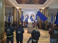 Manifestantes de la UTEP pidieron respuestas al Concejo ante una situación crítica