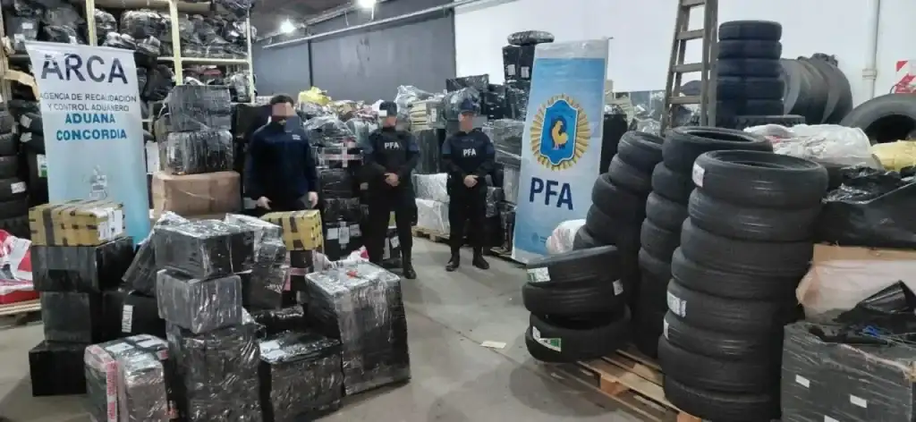 Concordia: incautaron mercadería por más de $580 millones en un operativo en la Ruta 14