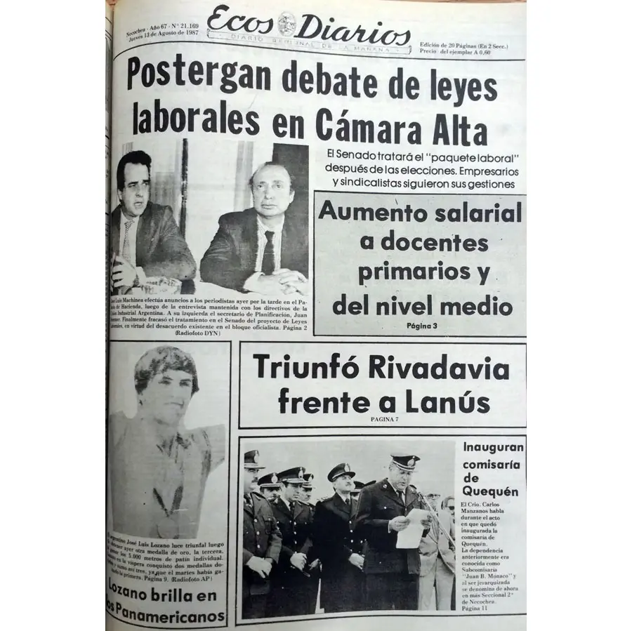 Jueves 13 de agosto de 1987