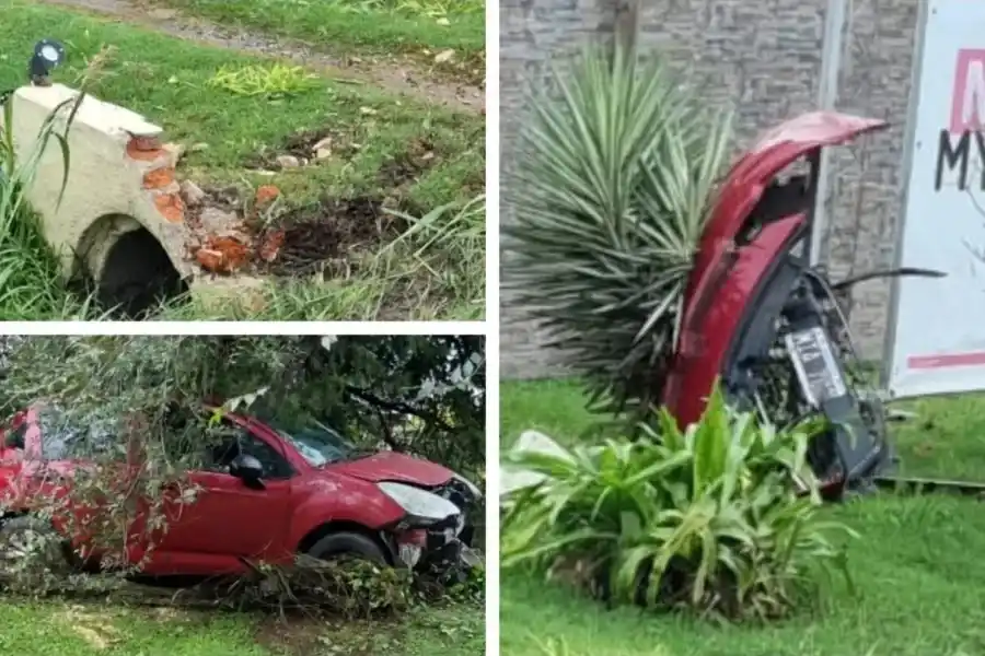 Impactante despiste y choque en Ruta 70: una joven herida 