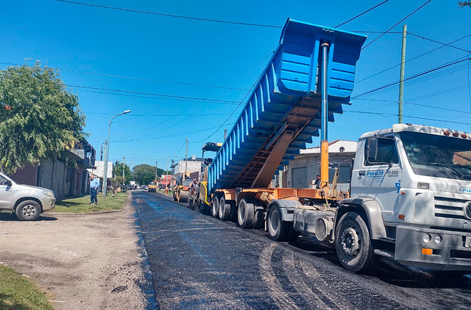 Cortes de tránsito por tareas de colocación de asfalto