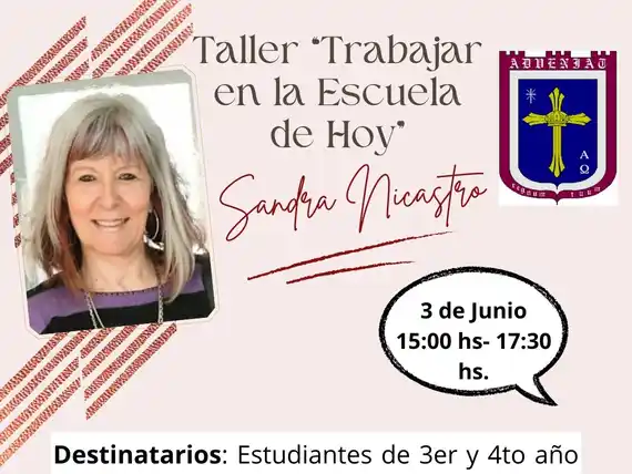 La reconocida especialista Sandra Nicastro dictará un taller para estudiantes de profesorados en Gualeguay