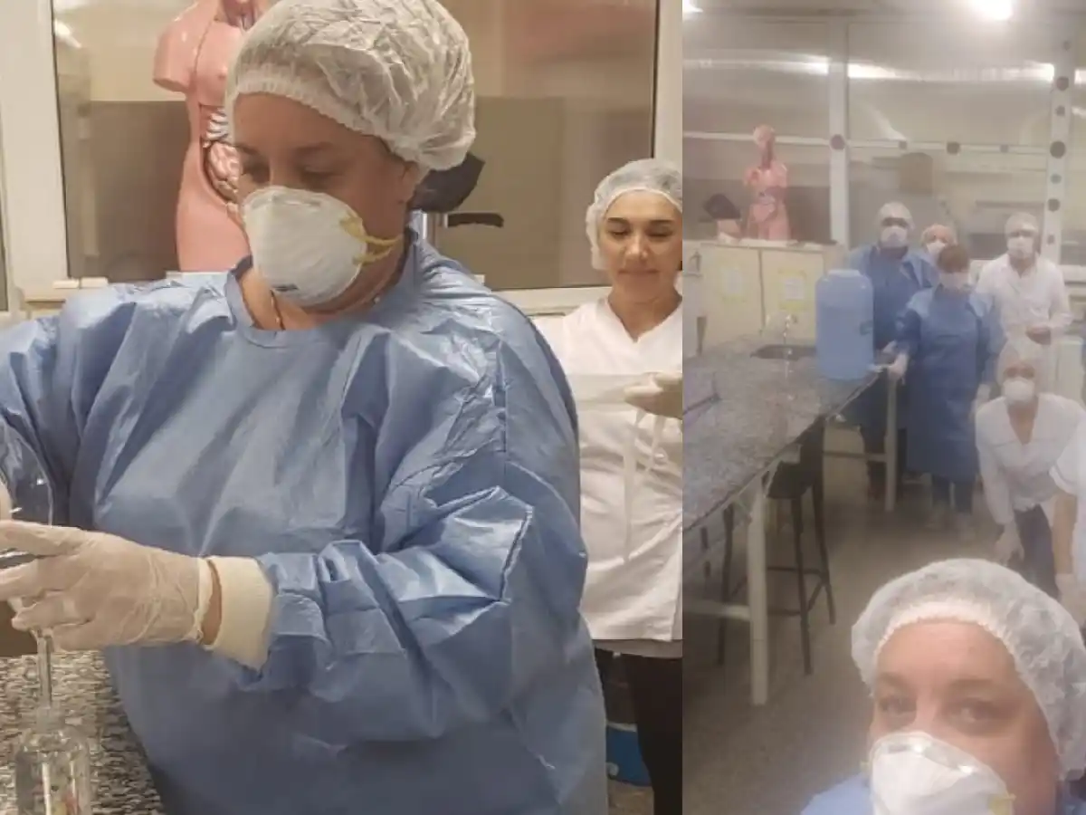 Morteros: el Ezpeleta se suma al fraccionamiento de alcohol sanitizante