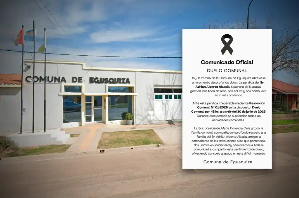 La Comuna de Egusquiza decretó 48 horas de duelo tras el fallecimiento de un expresidente comunal