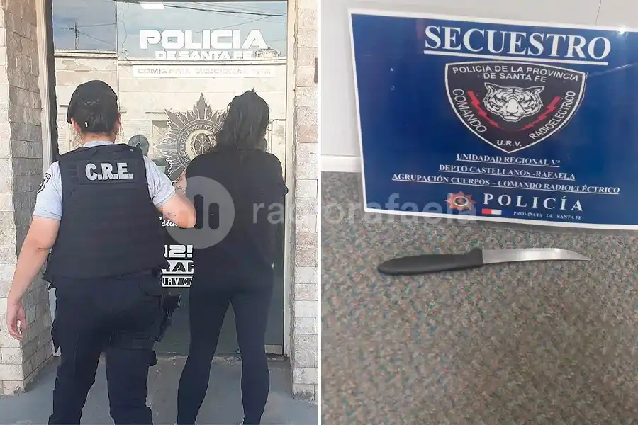 Con “Tramontina” en mano amenazó a su ex pareja: terminó aprehendida por amenaza calificada