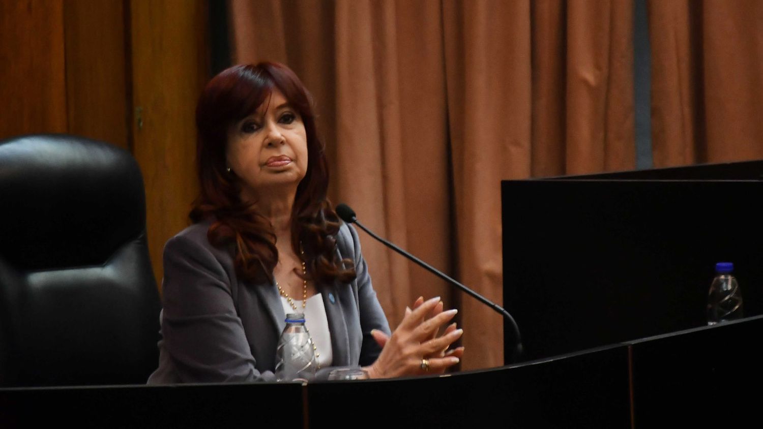 Cristina Kirchner durante su declaración como testigo