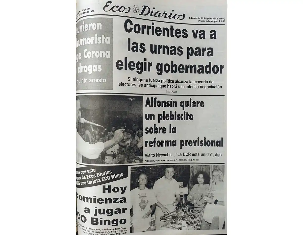 Domingo 20 de diciembre de 1992