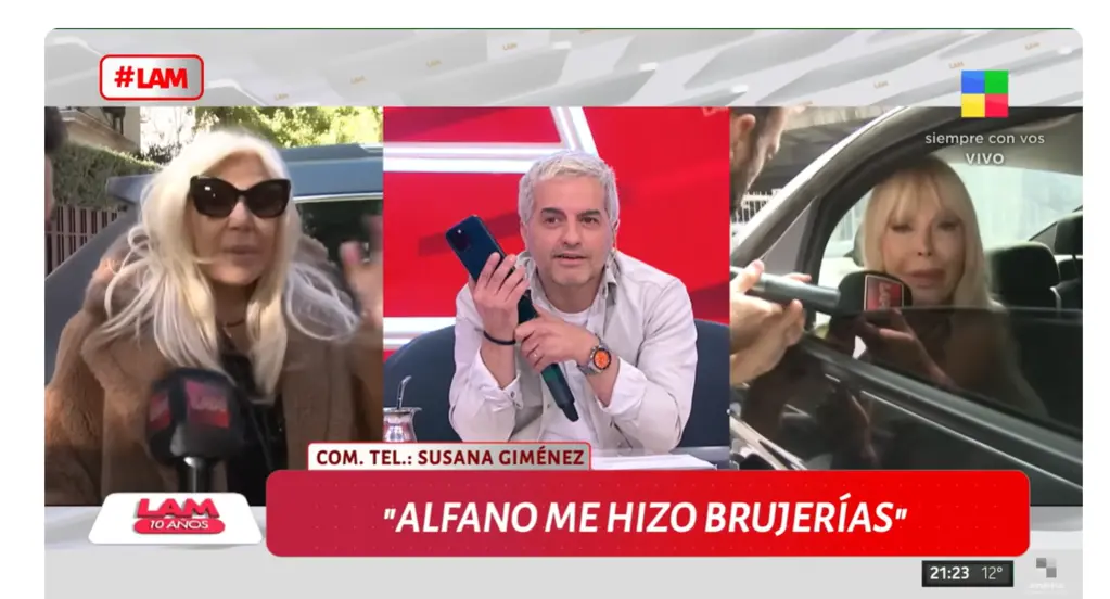 Susana en LAM, enfurecida con Graciela Alfano