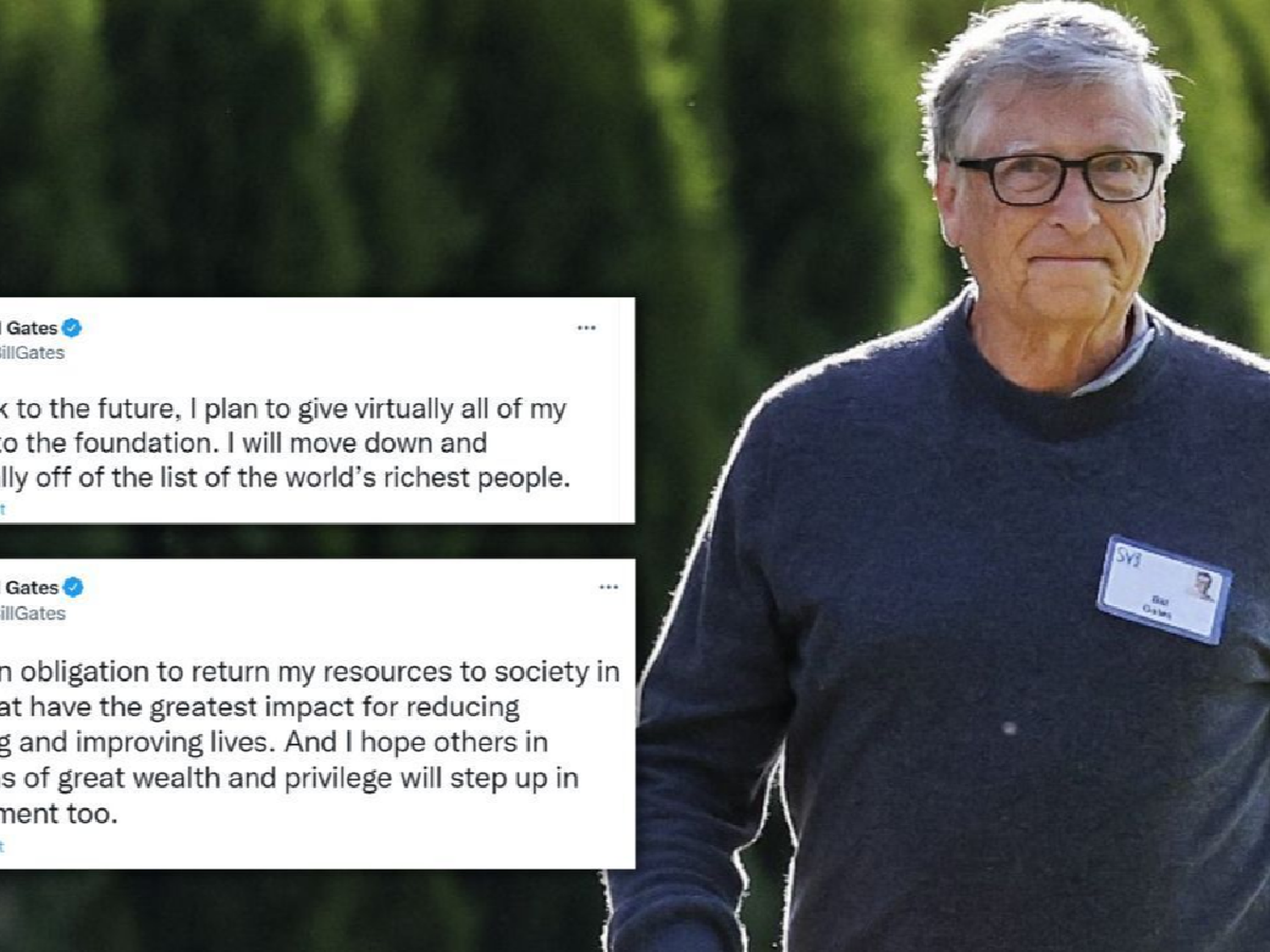Bill Gates donará su inmensa fortuna hasta dejar de ser una de las personas más ricas del mundo