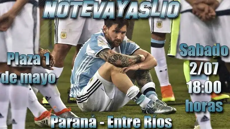 Banderazos para que no renuncie Messi: ¿En la ciudad se realizará?