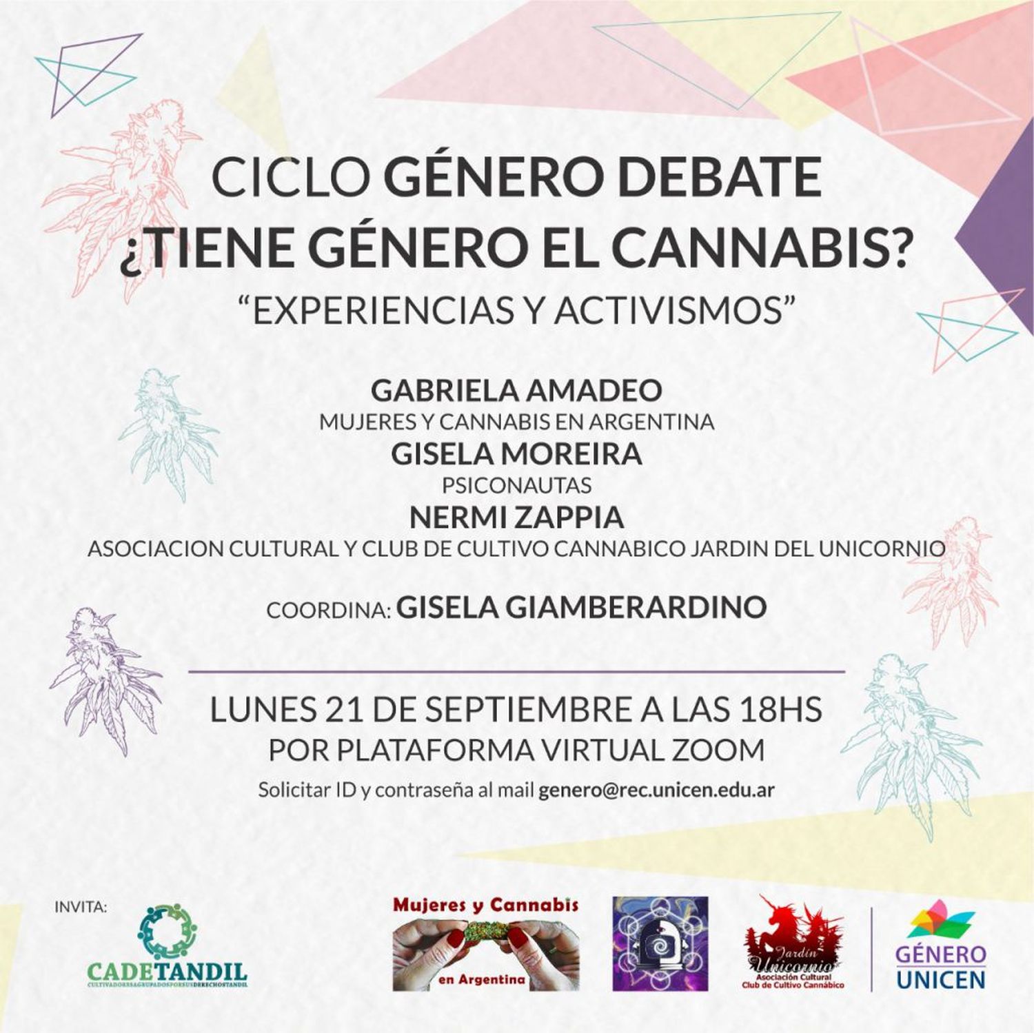 Ciclo de debate virtual sobre cannabis y género