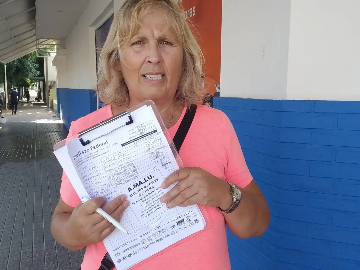 Liliana Vera es una de las integrantes de Adultos Mayores en Lucha (Amalu).