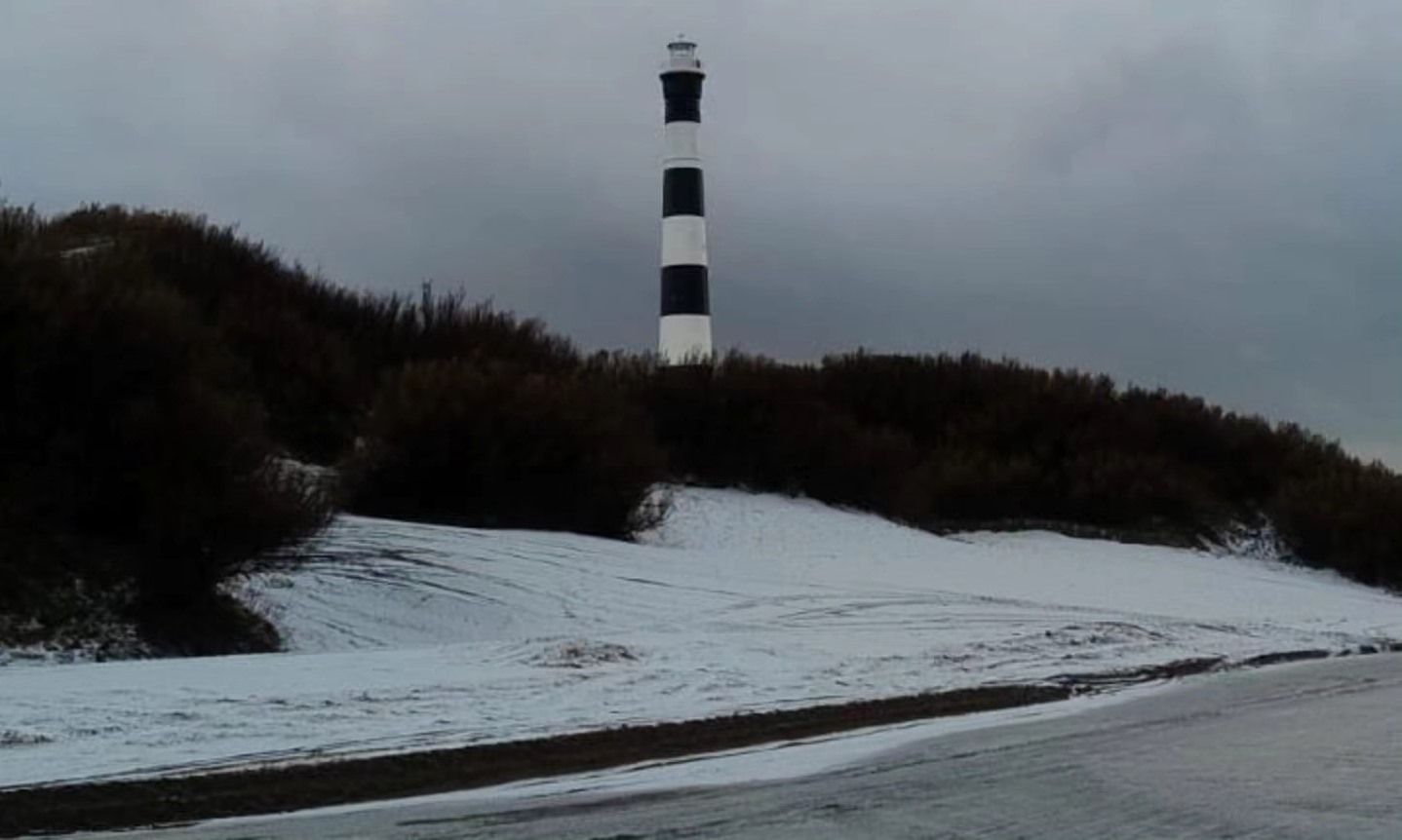 Claromecó amaneció nevado