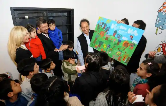 San Isidro: Scioli y Tinelli visitaron la Fundación COR