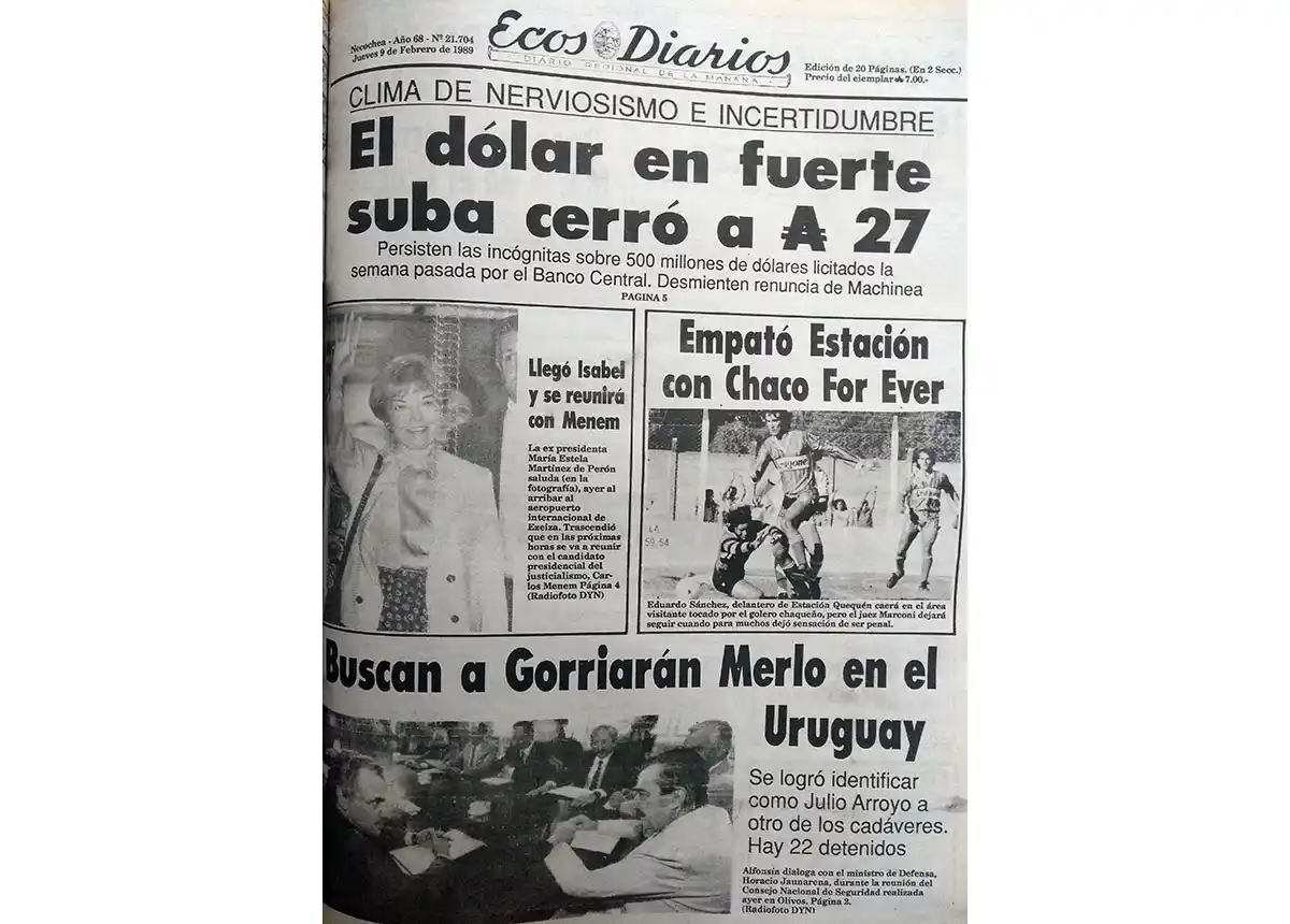 Jueves 9 de febrero de 1989