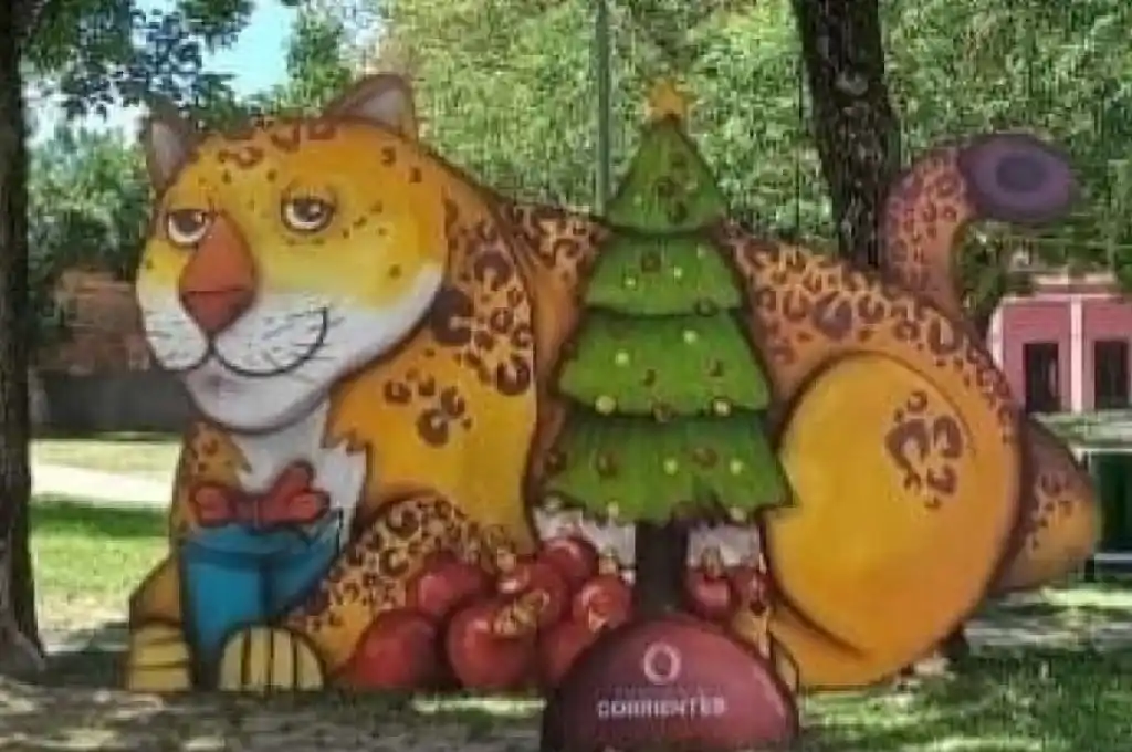 Pesebre autóctono: en Corrientes fue decorado con yacarés, carpinchos y yaguaretés