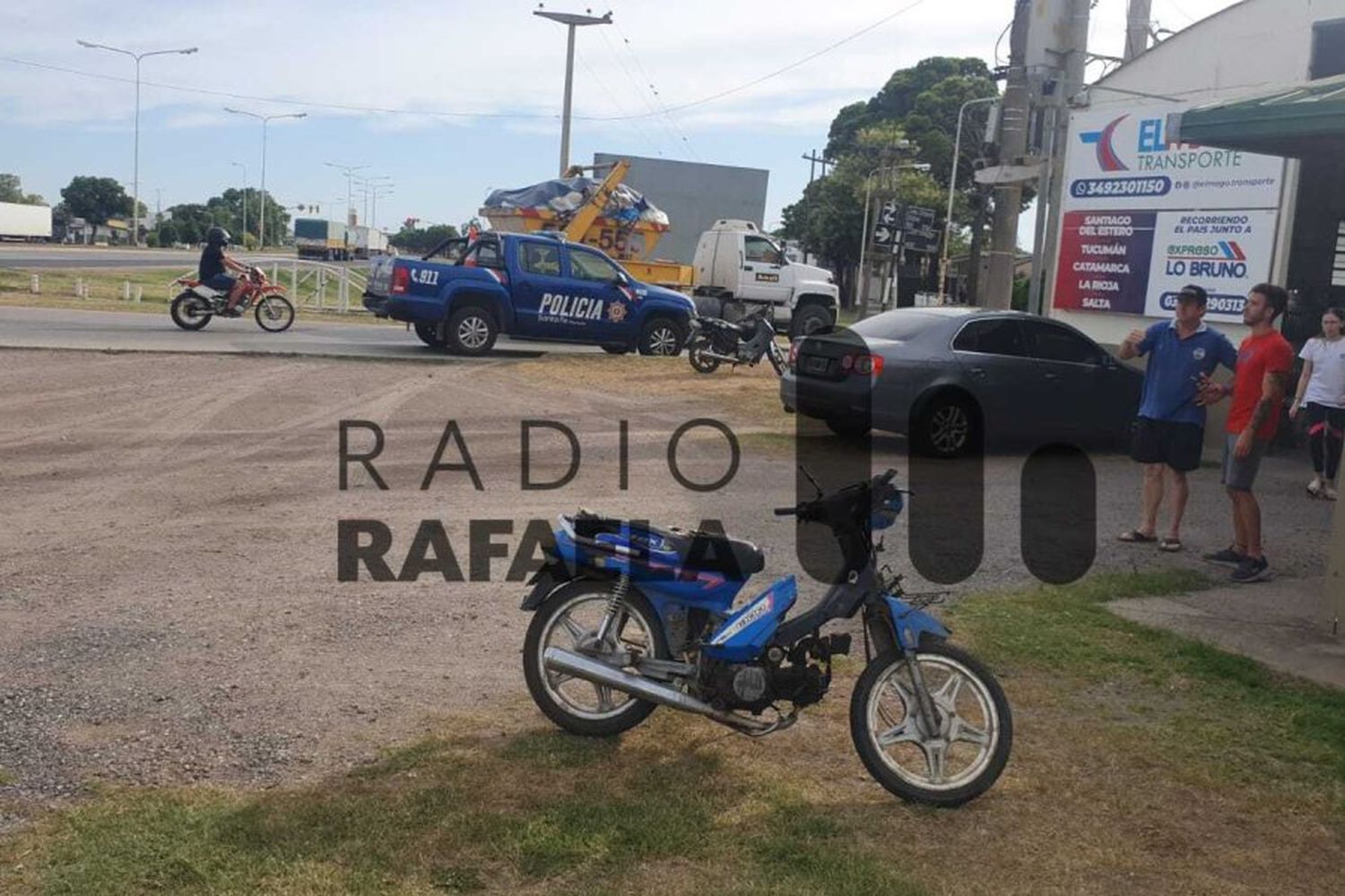La moto involucrada