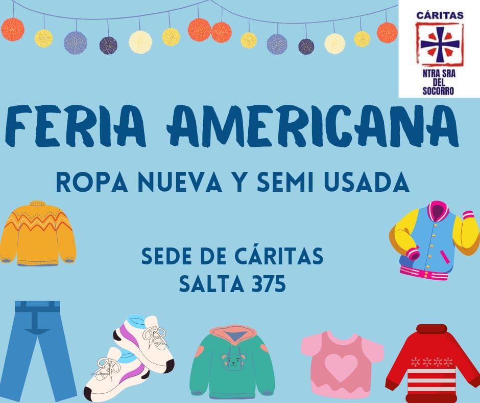 Feria de ropa de Cáritas este sábado