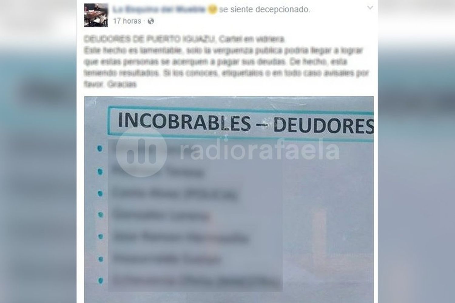 En la zona, algunos comerciantes advierten y exponen nombres de deudores en redes sociales