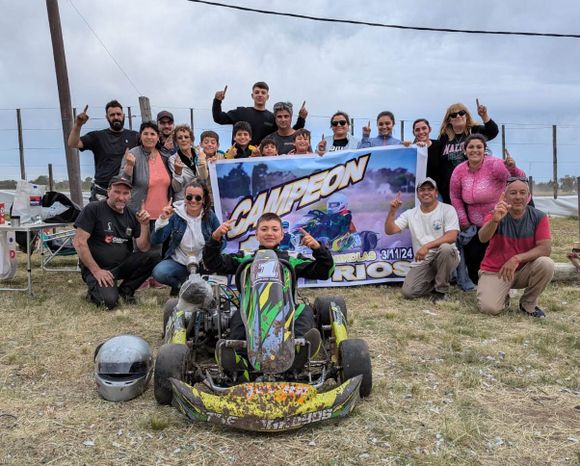 Nikolas Ríos se consagró en el Campeonato de Menores 110cc de Superkart