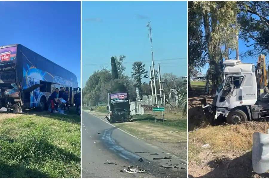 Chocó en la Ruta 19 el micro que traía a los jugadores de Unión para enfrentar a Talleres