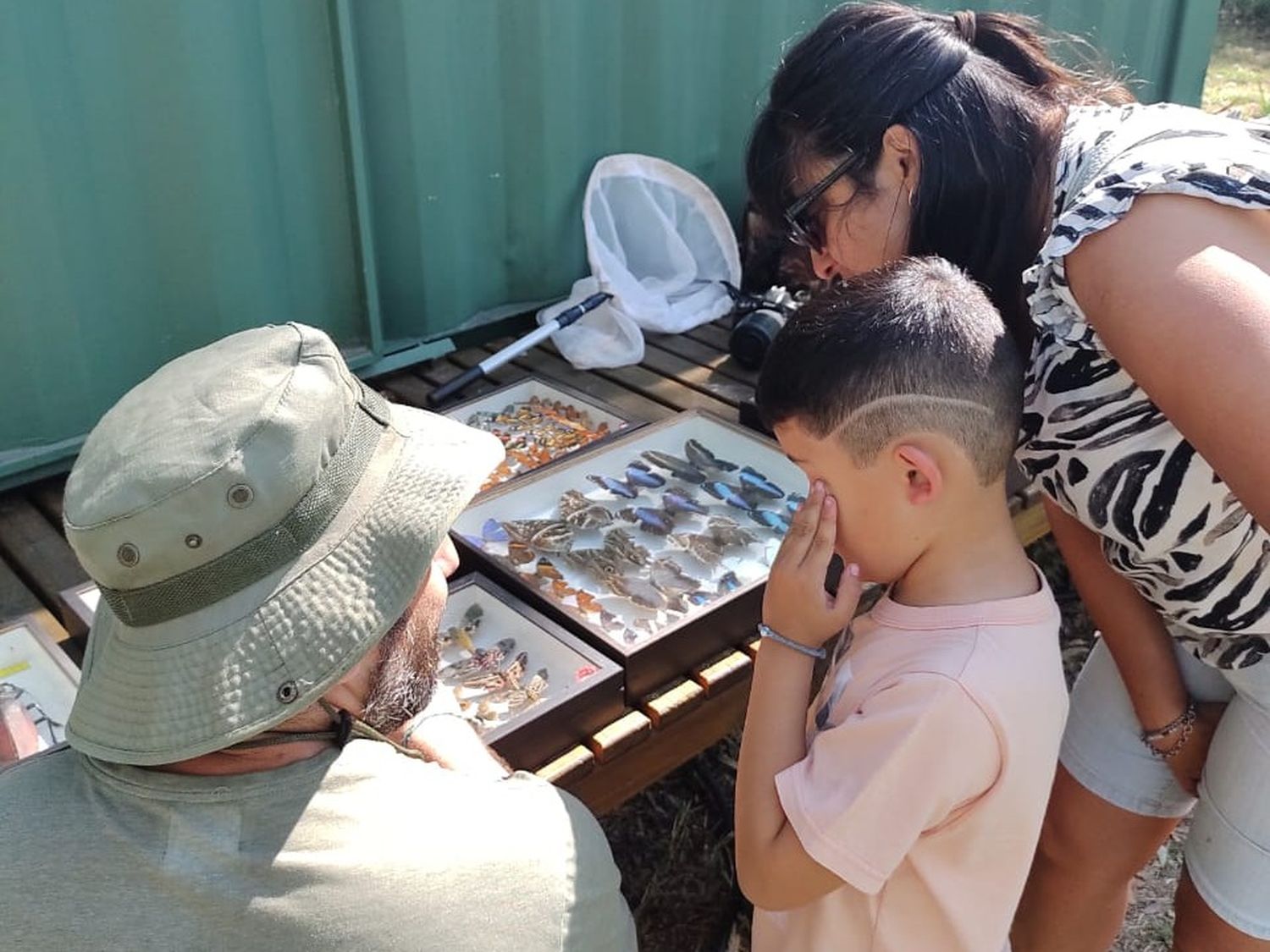 Exposición de restos fósiles en el parque recreativo Minuanes