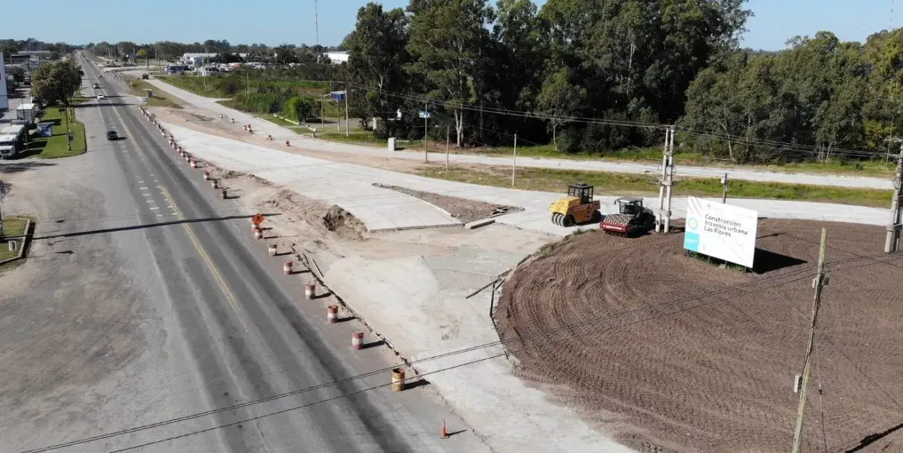 Obra en la ruta 3, altura Las Flores (archivo)