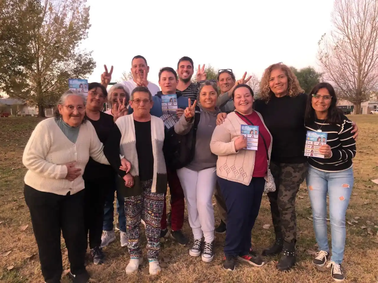 La candidata María Cristina Gómez, de visita en Villa Cañás