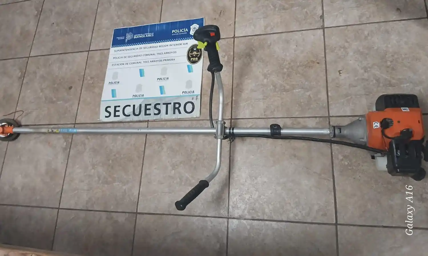 Allanamiento positivo permitió recuperar una motoguadaña robada
