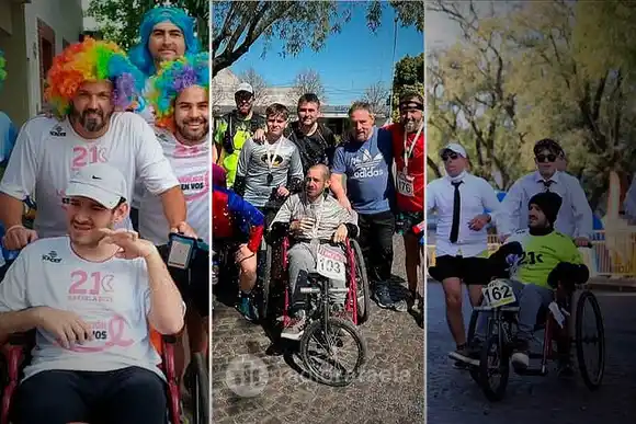 Una vez más, “El Team de Lucas” dio su presente en la media maratón de Rafaela