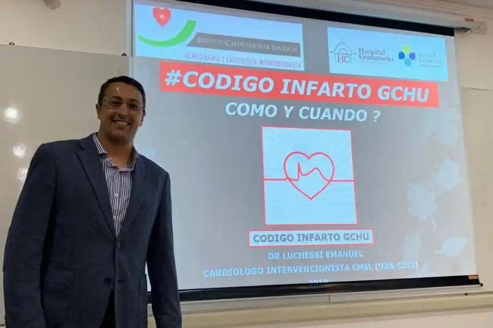 El cardiólogo Emanuel Luchessi en el 29° Congreso Argentino de Cardiólogos Intervencionistas