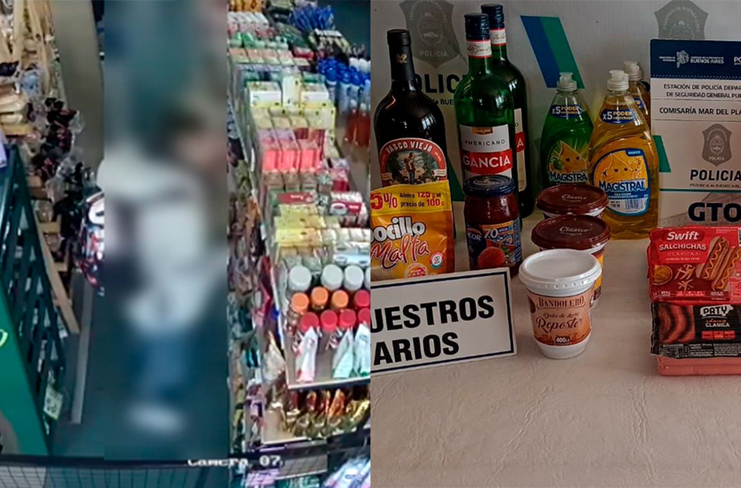 Video: atrapan a pareja de mecheros que robaba mercadería de comercios
