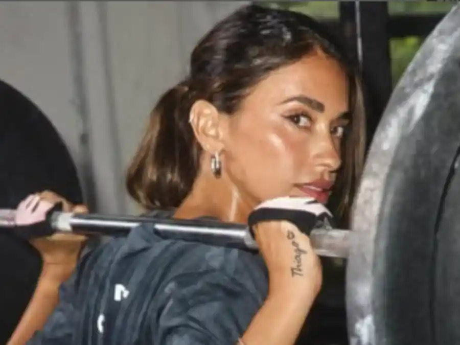 Antonela Roccuzzo lució su traje de Adidas en su entrenamiento