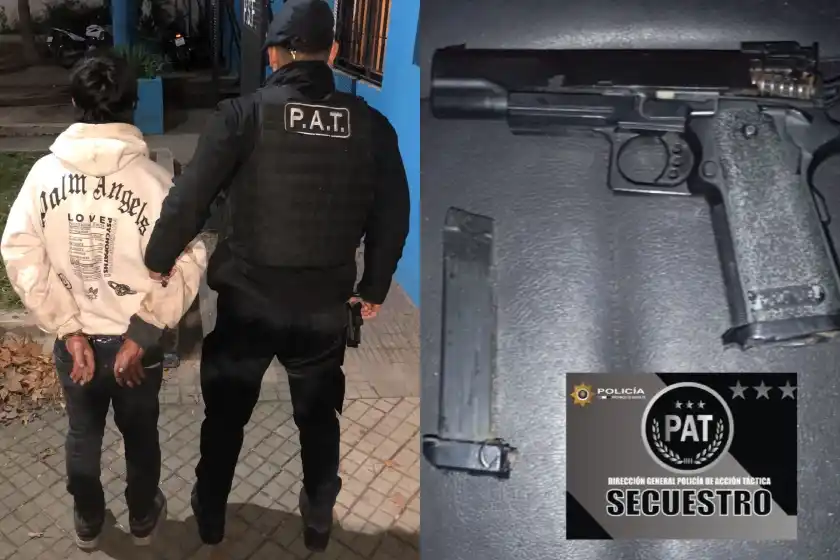 Detuvieron a un delincuente que entró a robar a una heladería de zona sur con una pistola falsa