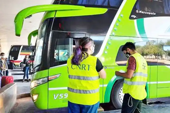 Operativos de  higiene y seguridad  en el transporte de  larga distancia