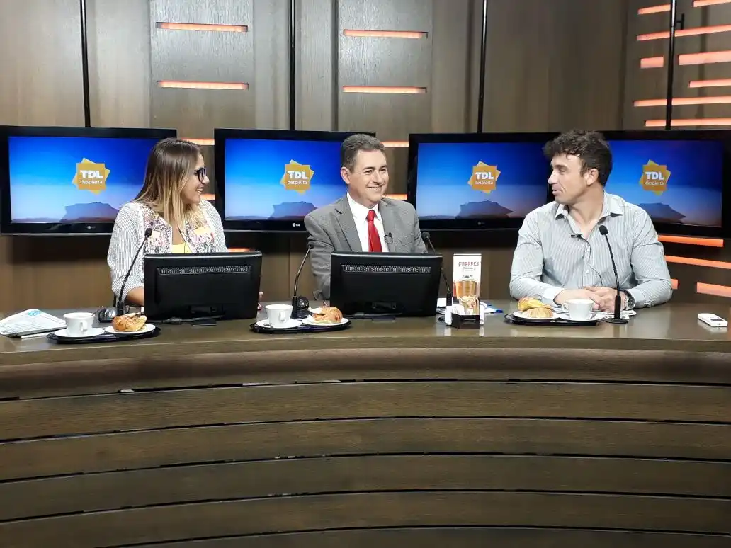 Cristian Salvi, en el desayuno de "Tandil Despierta"