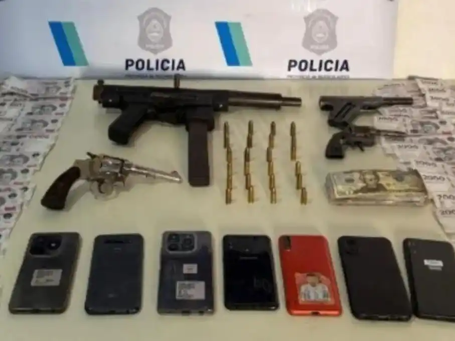 armas incautadas a asaltantes de abuelos