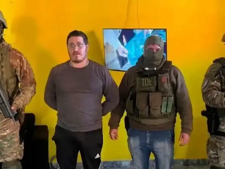 Fernando Sebastián “Narigón” Vázquez, al momento de su detención.