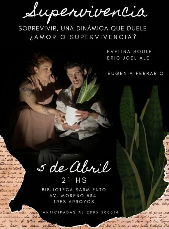 Se viene la obra de teatro “¿Amor o supervivencia?”