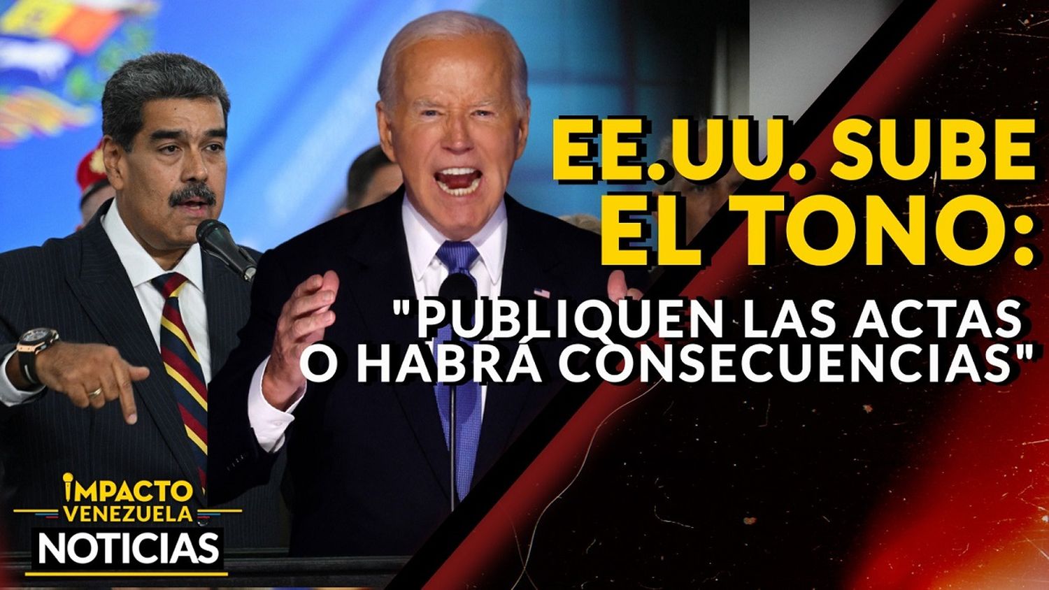 EE. UU. SUBE EL TONO: «publiquen las actas o habrá consecuencias» – VIDEO