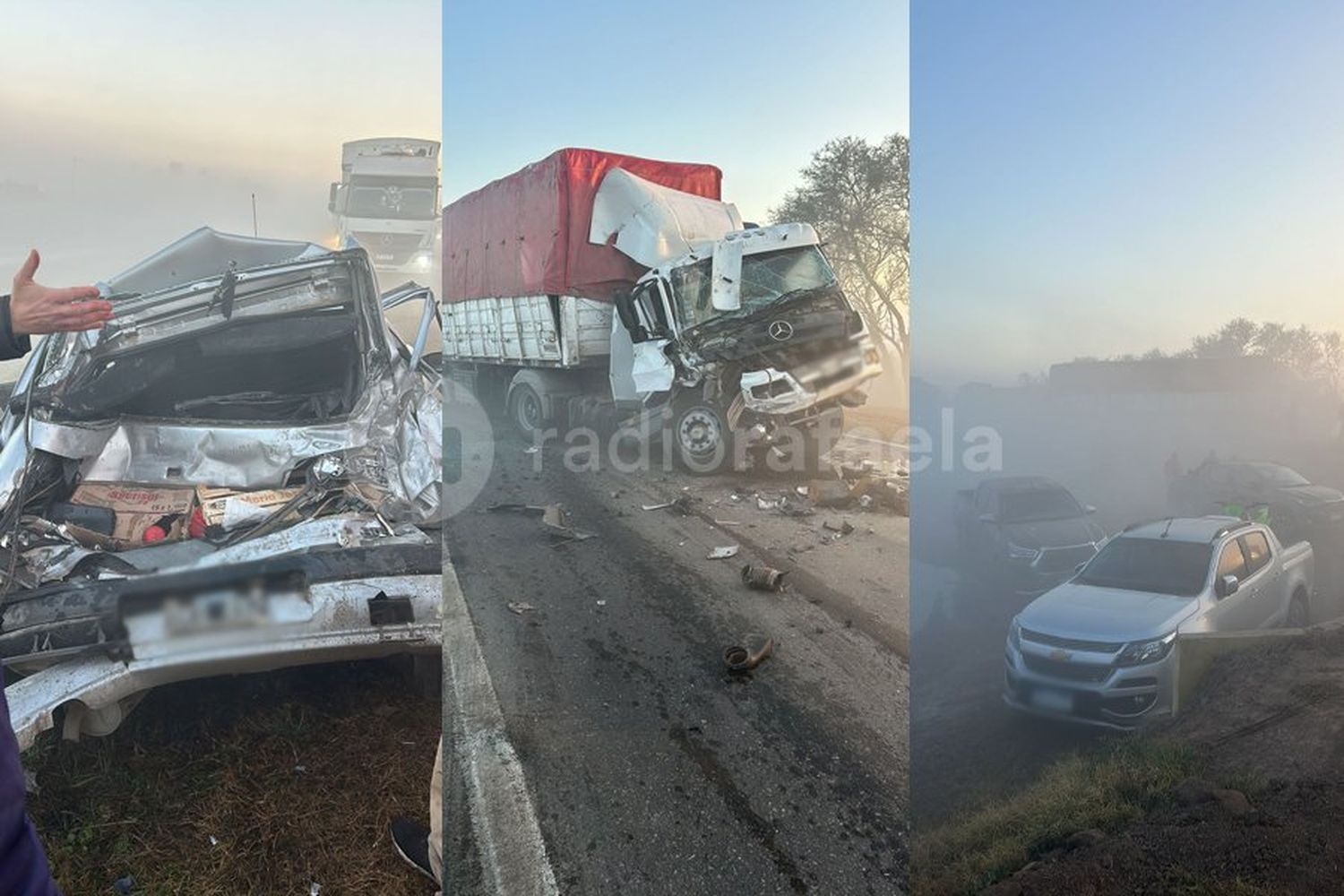 Grave choque en cadena en Ruta 34: el tránsito está totalmente cortado y habría lesionados