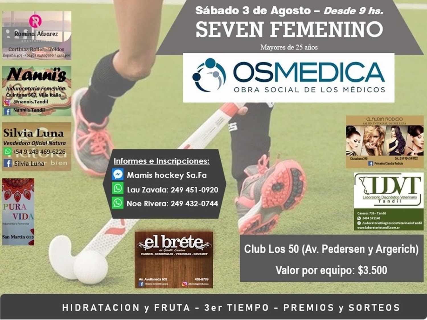 En Los 50 se jugará un seven de hockey